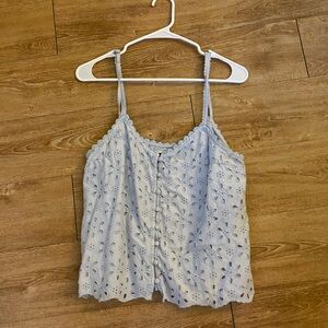 Beautiful baby blue eyelet tank. From a season or two ago but worn once